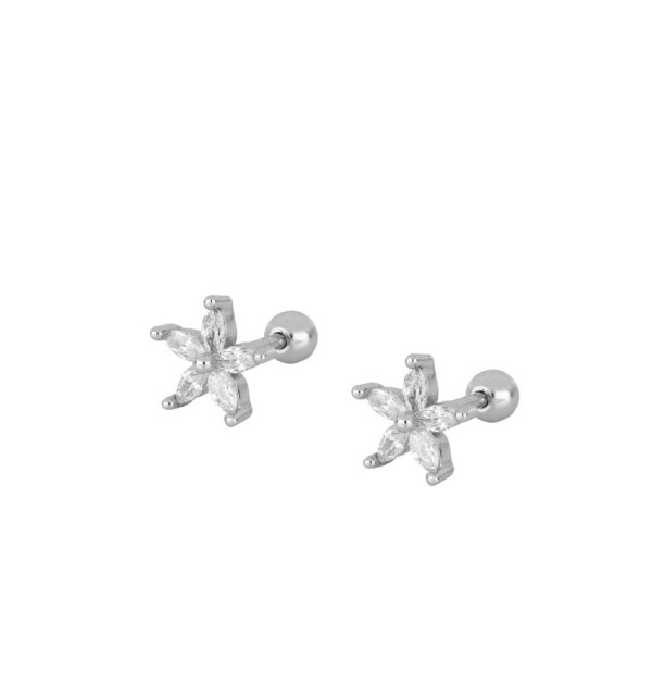 EARRING DAMARA PIERCING SILVER | Bymarta.es