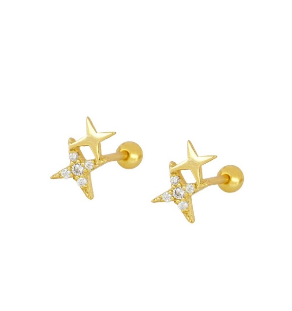 EARRING YAMILA PIERCING GOLD | Bymarta.es
