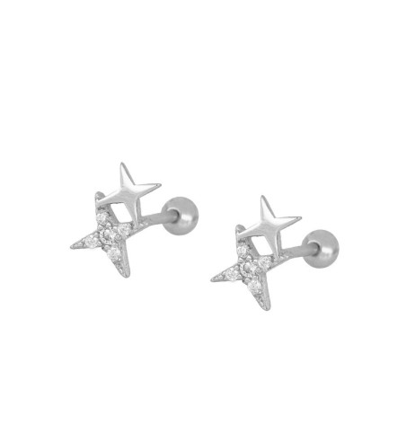 EARRING YAMILA PIERCING SILVER | Bymarta.es