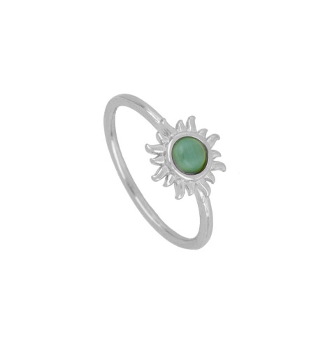 ANILLO IDALIS GREEN SILVER | Bymarta.es