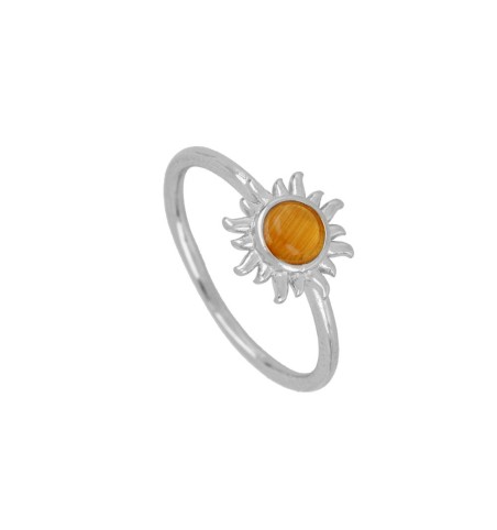 RING IDALIS ORANGE SILVER | Bymarta.es