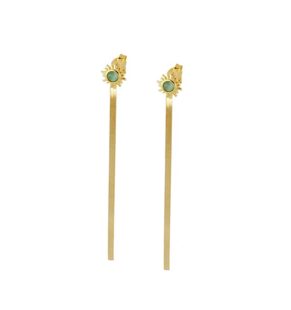 EARRING GAIA GREEN GOLD | Bymarta.es
