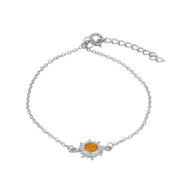 BRACELET  GAIA ORANGE SILVER| Bymarta.es