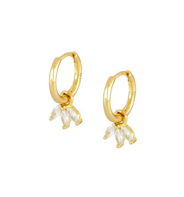 PENDIENTES CALA HOOPS GOLD| Bymarta.es