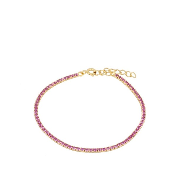 PULSERA RIVIERE FUCHSIA GOLD | Bymarta.es