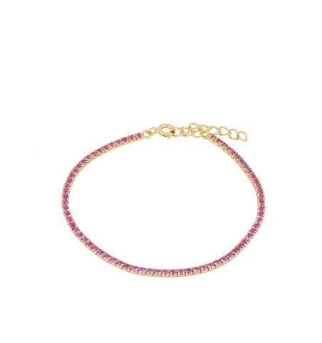 PULSERA RIVIERE FUCHSIA GOLD | Bymarta.es