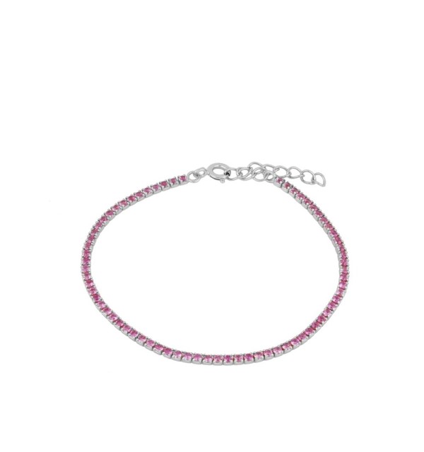 PULSERA RIVIERE FUCHSIA SILVER | Bymarta.es
