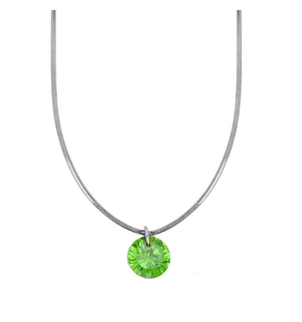 Collar de plata de ley y circonita