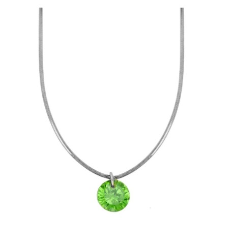 Collar de plata de ley y circonita