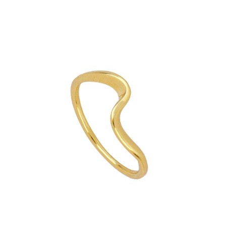 RING HALF WAVE GOLD | Bymarta.es