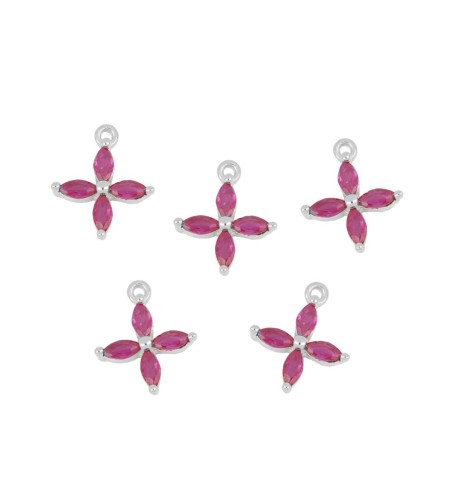 FAYE FUCSIA CHARM SILVER| Bymarta.es