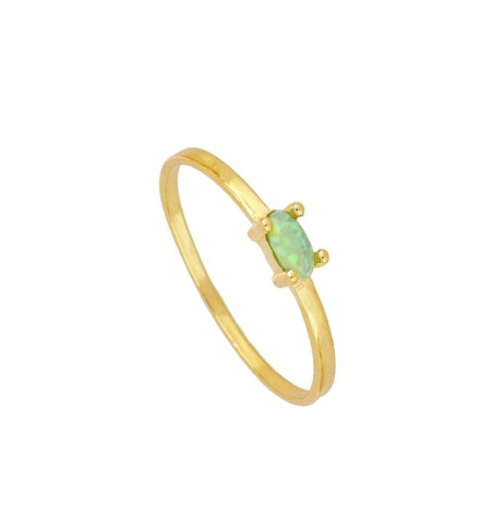 Anillo de plata con baño de oro