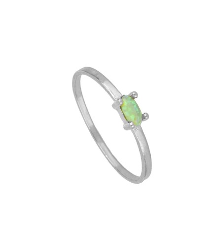 RING NOUR GREEN SILVER | Bymarta.es