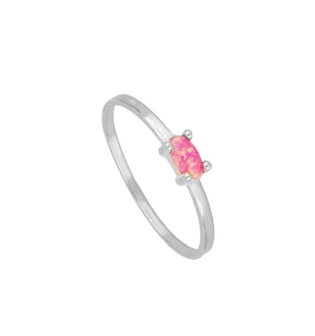 RING NOUR FUCHSIA SILVER | Bymarta.es
