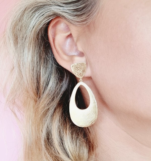 PENDIENTE LEIA GOLD | Bymarta.es