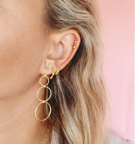 PENDIENTE EVELIN GOLD | Bymarta.es