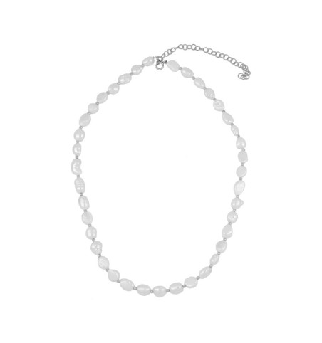 Collar de plata de ley y perlas