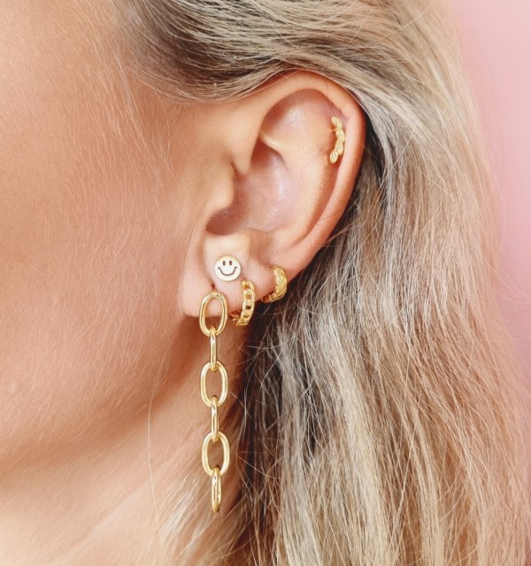 PENDIENTE BIRKI GOLD | Bymarta.es