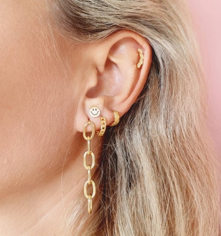 PENDIENTE BIRKI GOLD | Bymarta.es