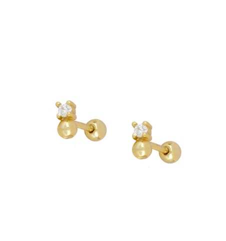 EARRING EMBLA PIERCING GOLD | Bymarta.es