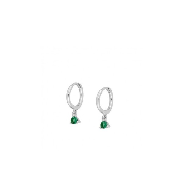 PENDIENTES TOPI HOOPS SILVER| Bymarta.es