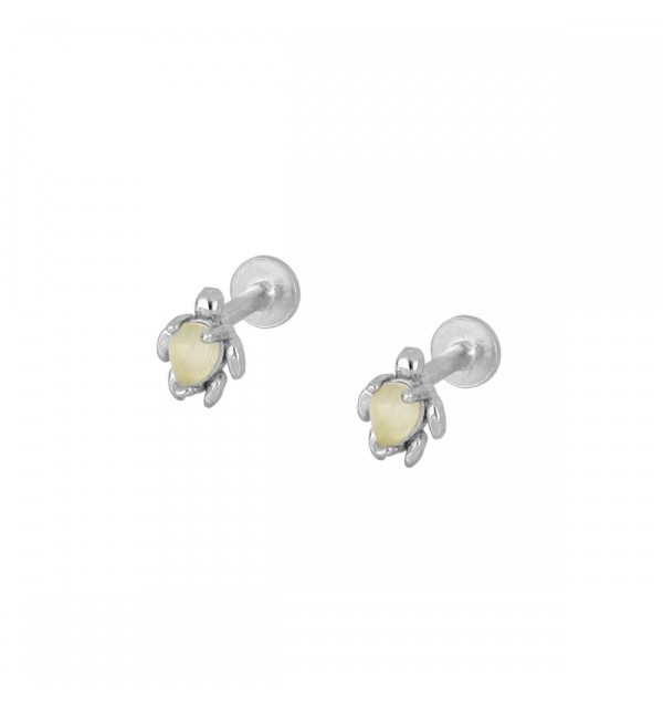 Pendiente piercing mini, disponible en plata de primera ley