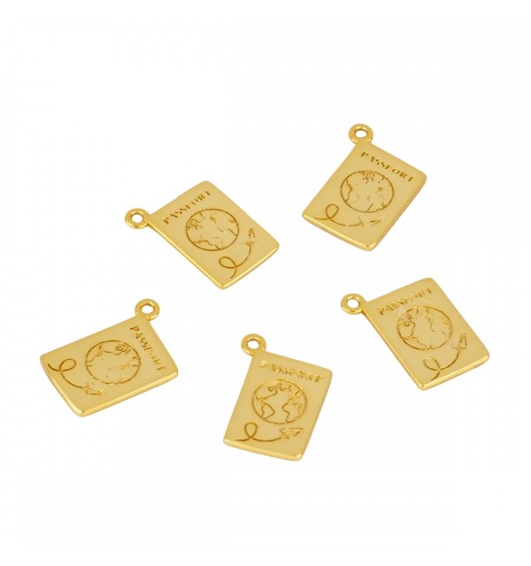 PASSPORT CHARM GOLD| Bymarta.es