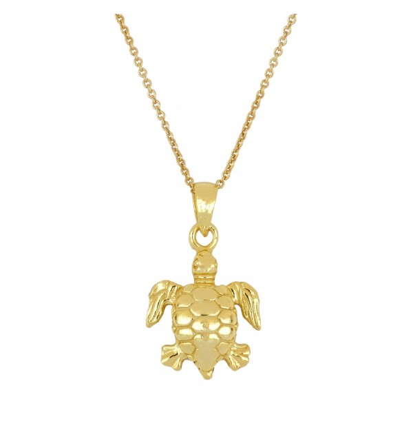 Collar de plata con motivo de tortuga