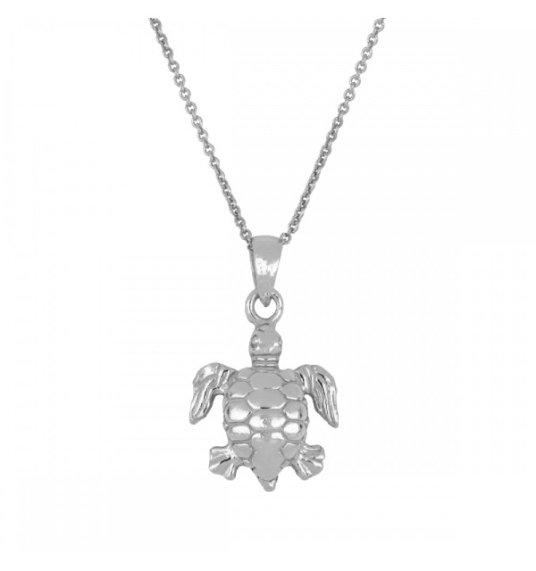 Collar de plata con motivo de tortuga
