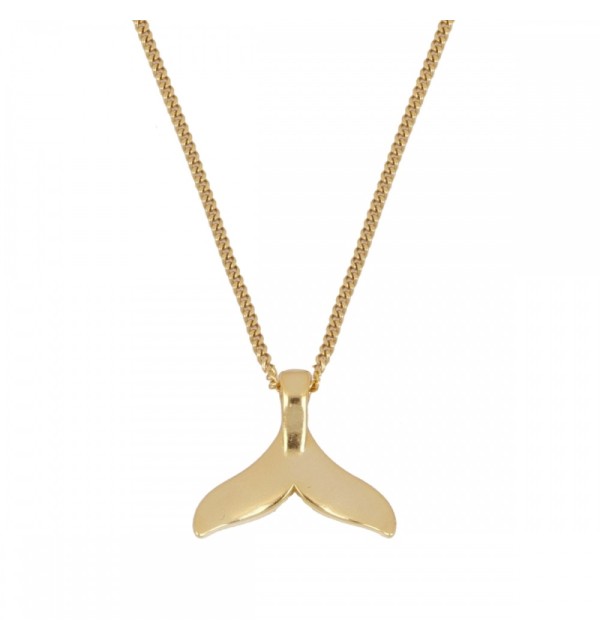 Collar de plata con motivo de cola de ballena