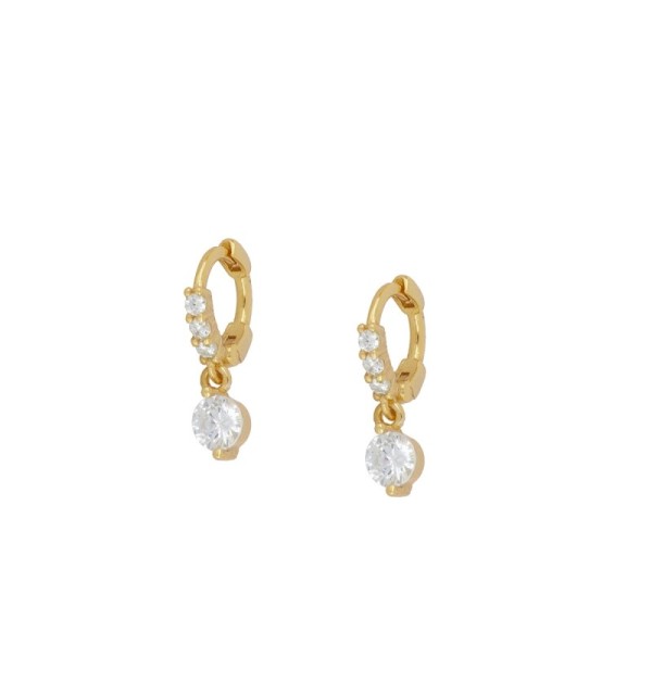 PENDIENTES MADISON HOOPS GOLD | Bymarta.es