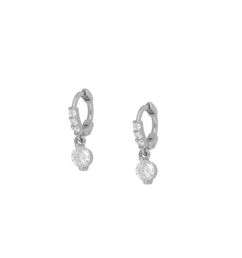 PENDIENTES MADISON HOOPS SILVER | Bymarta.es