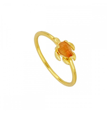 RING RIOMAR ORANGE GOLD | Bymarta.es