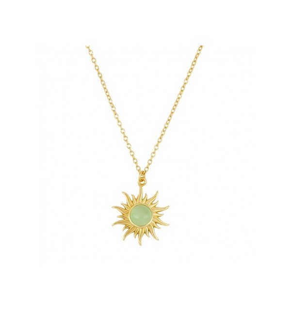 NECKLACE GIO GREEN GOLD| Bymarta.es