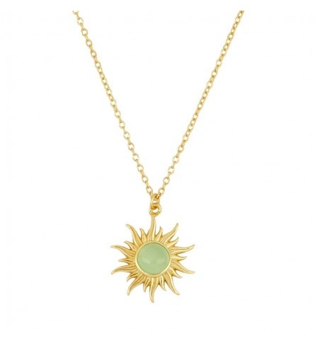 NECKLACE GIO GREEN GOLD| Bymarta.es