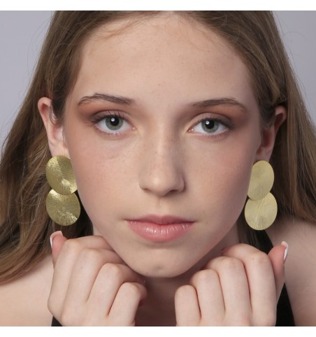 EARRING DOUBLE PLAY GOLD | Bymarta.es