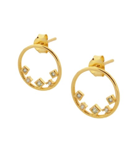 PE260 - Pendientes plata 925 y plata 925 bañada en oro