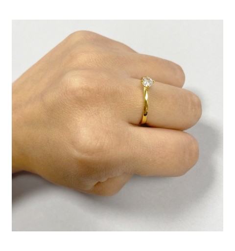 ANILLO SOLITARIO  CIRCONITA PEQUEÑA GOLD | Bymarta.es