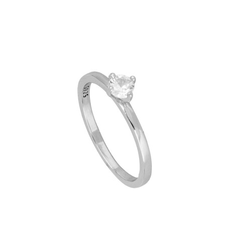 ANILLO SOLITARIO  CIRCONITA PEQUEÑA SILVER | Bymarta.es