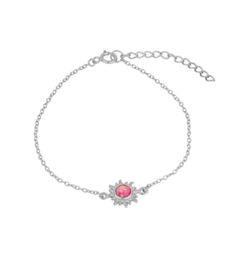 PULSERA GAIA FUCSIA SILVER | Bymarta.es