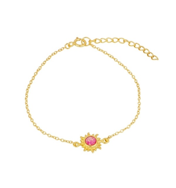 BRACELET  GAIA FUCSIA GOLD | Bymarta.es