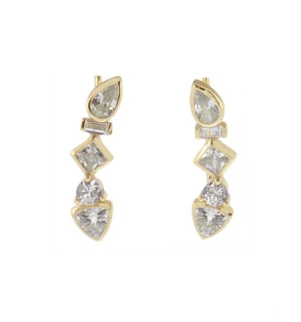 PE390 - Pendientes plata 925 y plata 925 bañada en oro