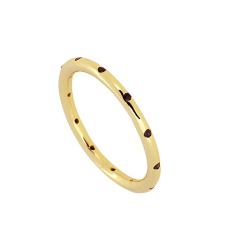 ANILLO BONNIE CIRCONITAS NEGRAS GOLD | Bymarta.es