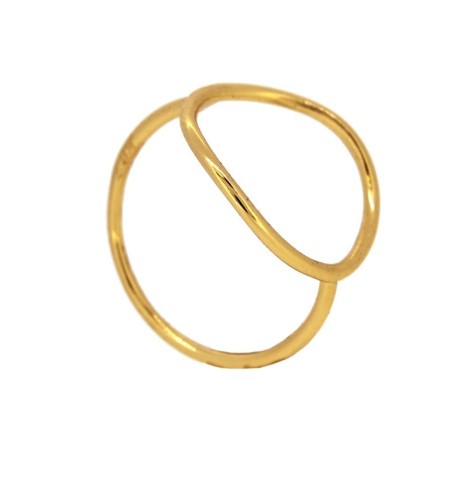 A303 - Anillo plata 925 y plata 925 bañada en oro