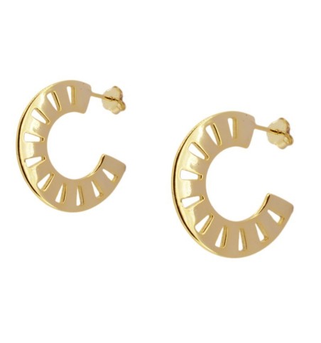 PENDIENTES CRIOLLAS SELMA GOLD | Bymarta.es