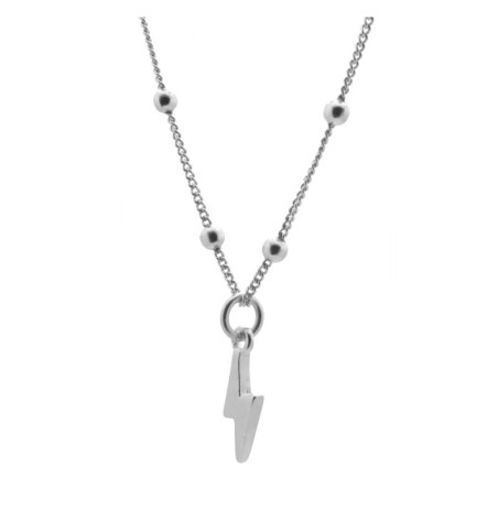 NECKLACE THUNDERBOLT SILVER | Bymarta.es
