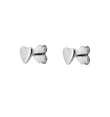 PENDIENTES MINIS CORAZON SILVER | Bymarta.es