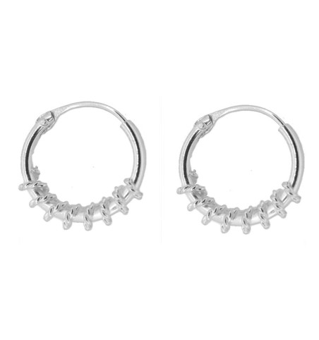 PENDIENTES ARO CON RIZO SILVER | Bymarta.es