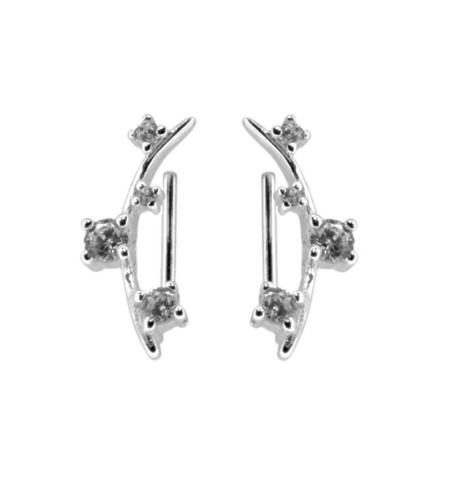 PENDIENTES TREPADOR CIRCONITAS MADELEINE SILVER | Bymarta.es