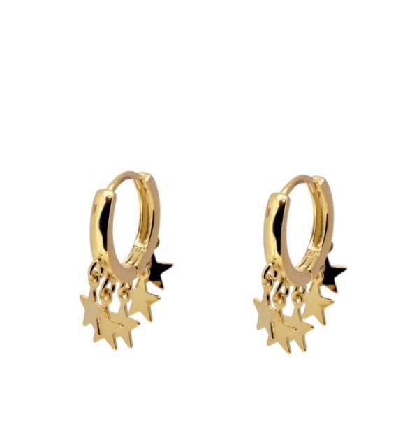 EARRING HIPPIE HOOP GOLD | Bymarta.es